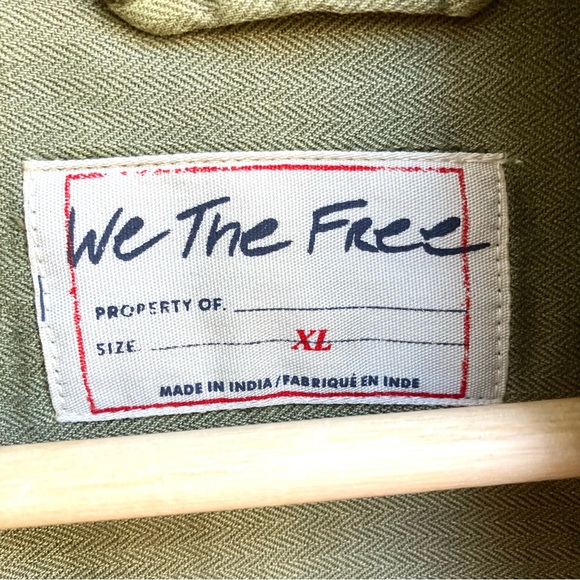 We The Free NWT Arya Green Cargo Jacket Sz XL - Picture 4 of 8